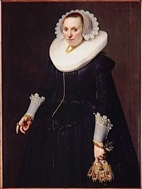 Ritratto di una donna sconosciuta con ventaglio, 1634 - Museo del Louvre, Parigi